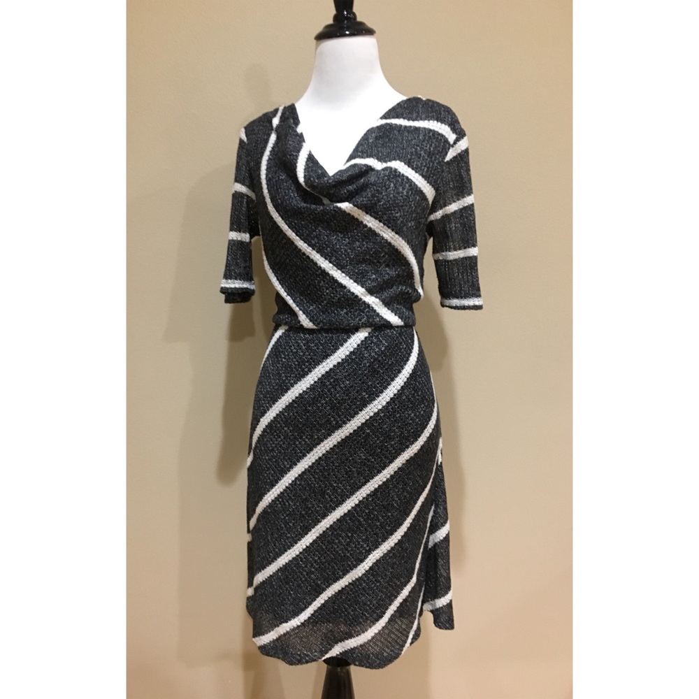 Corey P. Draped Front Sheath Sweater Dress